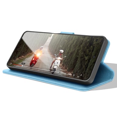 Zanaé Funda tipo cartera para Huawei Y6S / Y6 2019 y 8A con soporte y lengüeta Azul Claro