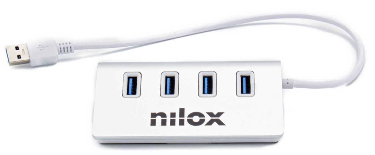 Nilox NX4HUB30 hub & concentrateur USB 3.2 Gen 1 3.1 Gen 1 Type A 5000 Mbit/ Neuf