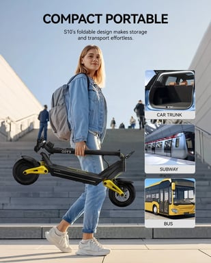 Trottinette électrique pliable OOTD S10 10'' Moteur 1400W Batterie 48V 20Ah