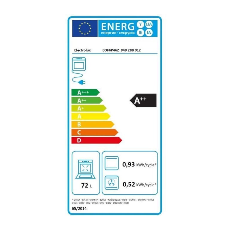Four encastrable Pyrolyse Chaleur tournante pulsée ELECTROLUX EOF6P46Z Porte froide 59 4 x 59 6 x 56 9 cm - vue 5