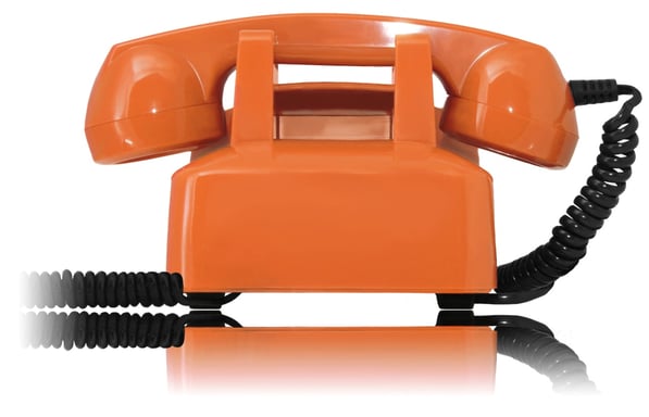 Teléfono fijo retro vintage con dial giratorio