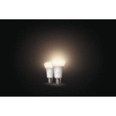 Bombillas LED conectadas PHILIPS Hue White E27 - Paquete de 2 compatibles con Bluetooth