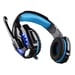 Casque Gaming Stéréo Jeu Volume Micro Omnidirectionnel LED Jack 3.5Mm Bleu Noir YONIS