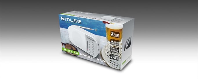 Muse M-025 RW Radio portable Analogique Blanc - Neuf Blanc - vue 2