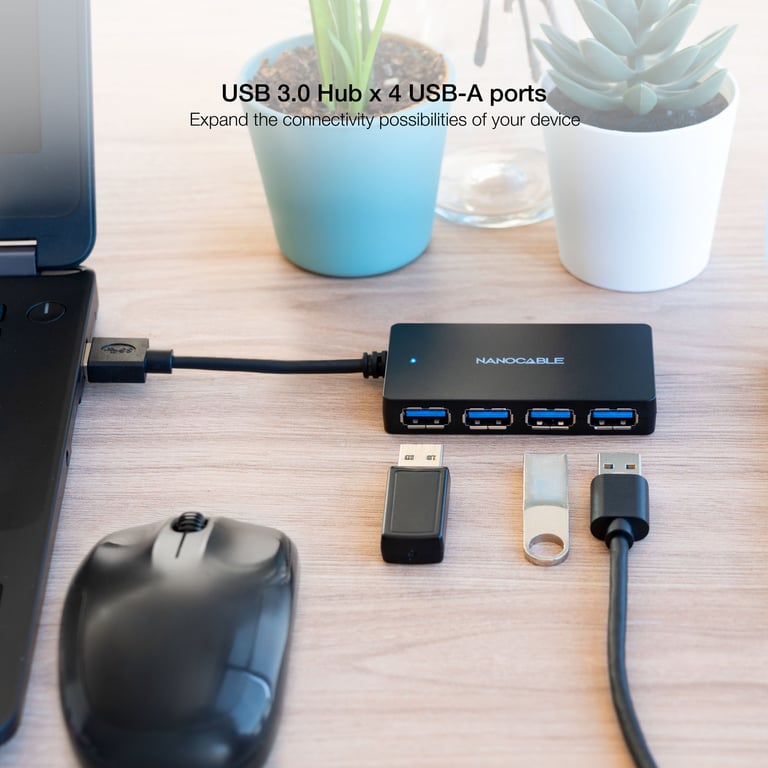 Concentrateur Nanocable USB A 3.0 avec 4x USB A 3.0 Câble de 0 15 Neuf - vue 2