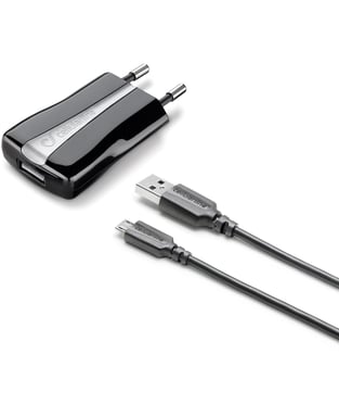 Cellularline USB Charger Kit 1A - Micro USB - Huawei, Xiaomi, Wiko, Asus and other smartphone Cargador de red 1A con cable Micro USB