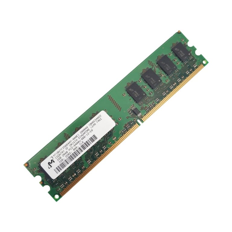 Micron 2Go Ram Ddr2 Mt16Htf25664Ay-800E1 Dimm Pc2-6400U 2Rx8 - Très Bon État