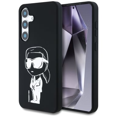 Étui Karl Lagerfeld Ikonik MagSafe en silicone pour Samsung Galaxy S25, noir