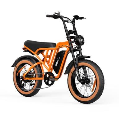 Bicicleta eléctrica todoterreno PVY A20 con batería extraíble de 48 V y 20 Ah - naranja