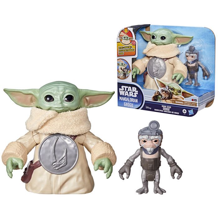 Figurine électronique Hasbro Star Wars The Black Series Grogu & Anzellan 16,5 cm Beige - Neuf