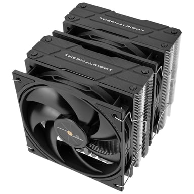 Peerless Assassin 120 Black V3 Raffreddatore per processore, 6 heatpipe AGHP, due ventole PWM da 120 mm, velocità 2000 RPM, per AM4/AM5/Intel LGA 1851/1700/1150/1151/1200/2011