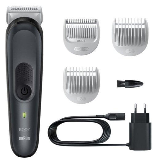 Braun BG3350 Recortadora Corporal 3 Cabezales Inalámbrica Resistente al Agua en Negro - Neuf