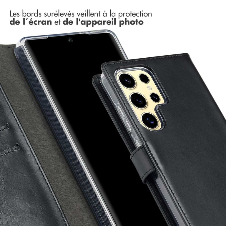 Selencia Étui de téléphone portefeuille en cuir véritable pour Samsung Galaxy S25 Ultra Neuf - vue 5