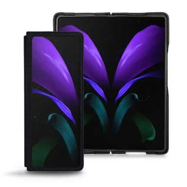 Coque cuir Samsung Galaxy Z Fold2 -  - Noir - Cuir saffiano