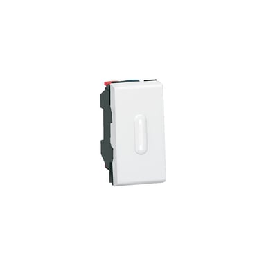 Interrupteur va-et-vient Legrand Mosaic avec voyant LED 1 module 6A 250V blanc 077032