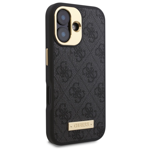 Coque pour iPhone 16 Guess Hardcase 4G Logo Plate MagSafe GUHMP16SU4GPRK - vue 8