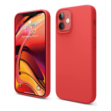 JAYM - Coque Silicone Premium Rouge compatible avec [ iPhone 16 Pro ] -100% Silicone et Microfibre - Renforcée et Ultra Doux