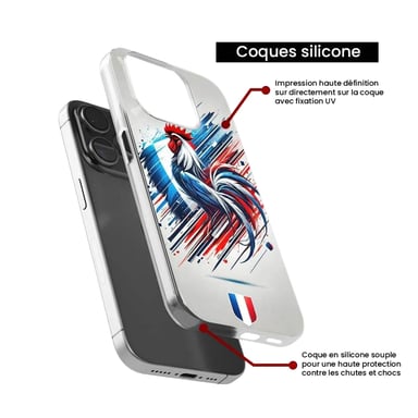 Funda de silicona - Compatible con Google Pixel 8a - diseño coq francais