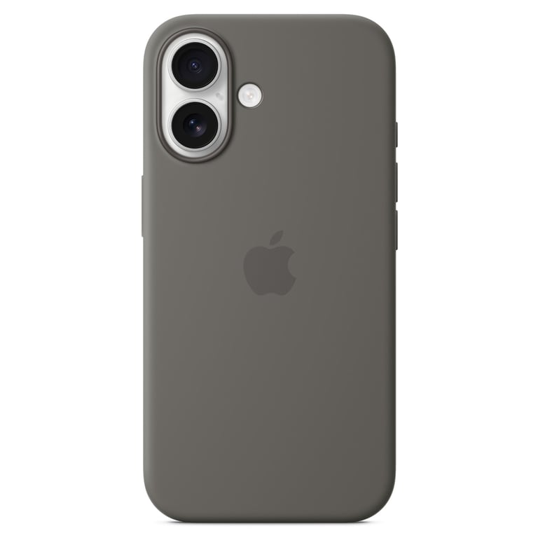 Apple Coque en silicone avec MagSafe pour iPhone 16 - Gris minéral Apple (brand) iPhone 16 - Neuf