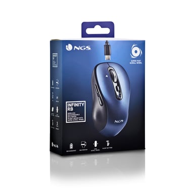 NGS INFINITY RB souris Bureau Ambidextre RF sans fil + Bluetooth Optique 3200 DPI