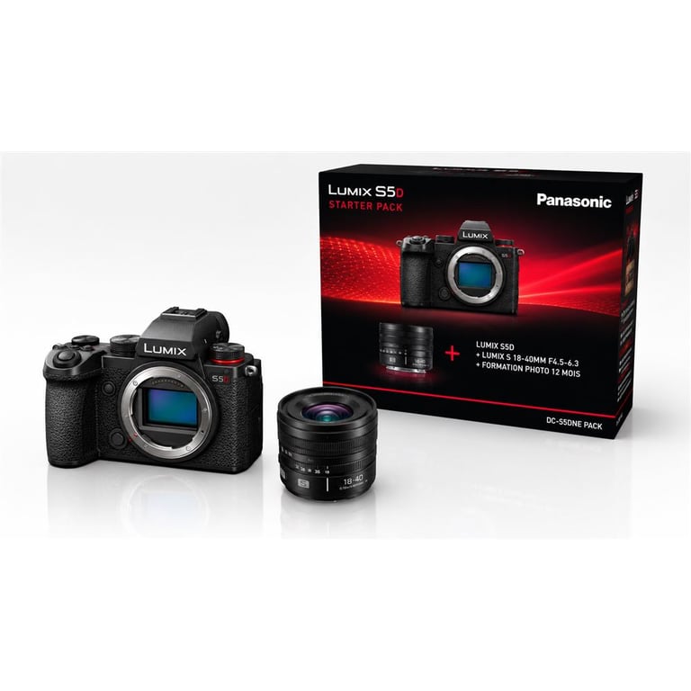 Pack Appareil photo hybride Panasonic Lumix S5D + Objectif 18 40 mm F4.5 6.3 + Formation Photo - vue 2