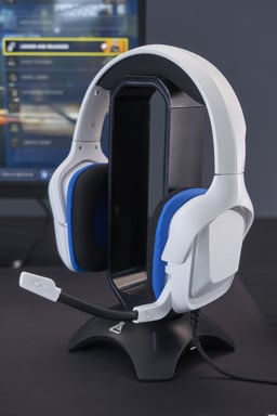 Le cuffie G-Lab Korp Cobalt con archetto cablato Play White