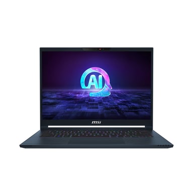 MSI Stealth 14 AI Studio A1VGG-061FR Intel Core Ultra 9 185H Ordinateur portable 35,6 cm (14'') 2.8K 32 Go DDR5-SDRAM 2 To SSD NVIDIA GeForce RTX 4070 Wi-Fi 7 (802.11be) Windows 11 Pro Bleu