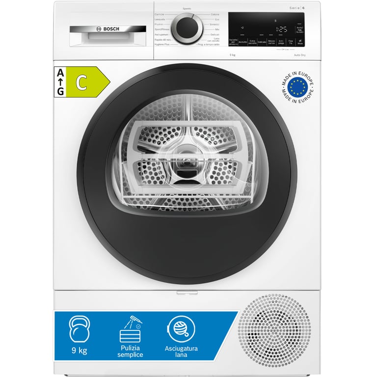 Bosch Serie 6 WQG243D9IT sèche linge Pose libre chargement frontal 9 kg - vue 3