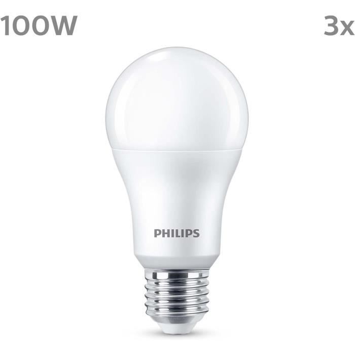 Ampoule LED PHILIPS A67 E27 froid Non dimmable x 3 - vue 2