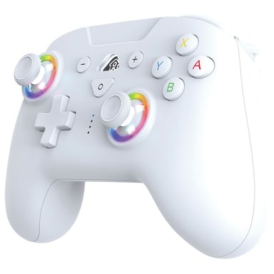 Manette sans fil Subsonic Led Controller Bluetooth pour Nintendo Switch Blanc