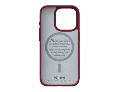 Njord byELEMENTS Custodia MagSafe in pelle scamosciata per iPhone 15 Pro, rosso Apple iPhone 15 Pro