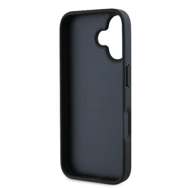 Custodia Karl Lagerfeld per iPhone 16 6.1'' nero Custodia rigida Monogramma Karl&Choupette Head Pin