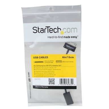 StarTech.com Cable Adaptador USB OTG para Samsung Galaxy Tab - Negro - USB A Hembra