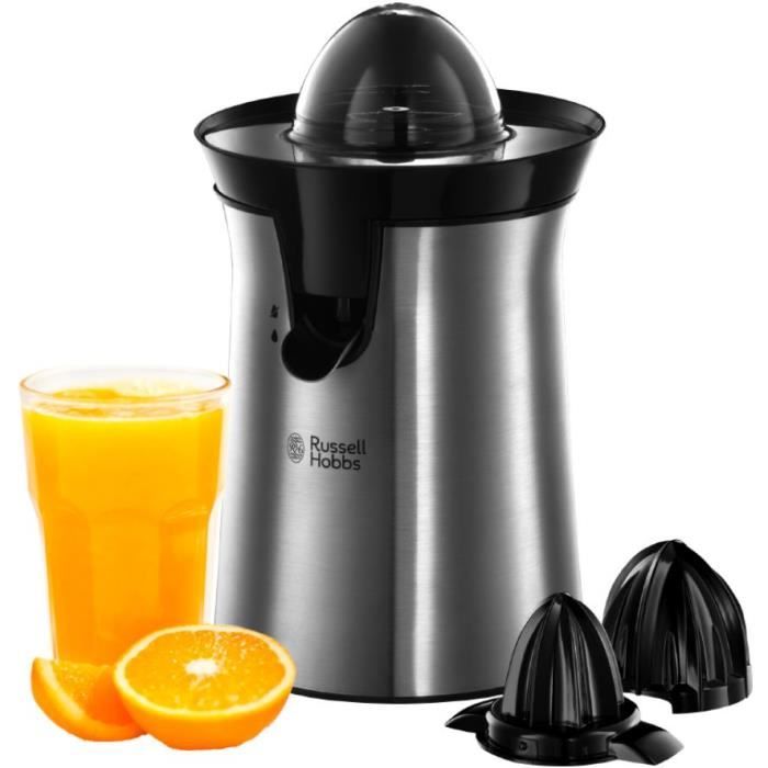 Presse-agrumes électrique RUSSELL HOBBS 22760-56 - 2 cônes interchangeables - Jus de fruit frais rapide - Neuf