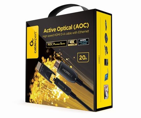 Gembird CCAP-HDMIDD-AOC-30M câble HDMI HDMI Type-A/HDMI Type-D Noir