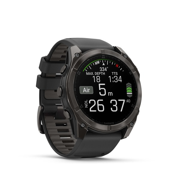 Garmin Fenix 8 3,56 cm (1.4 ) AMOLED 51 mm Numérique 454 x 454 pixels Écran tactile Titane Wifi GPS (satellite) - Neuf