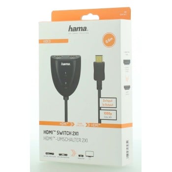 Hama 00205161 Cavo HDMI HDMI tipo A (standard) 2 x HDMI tipo A (standard) Nero