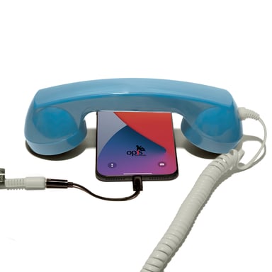 Combiné Téléphone Rétro pour Apple iPhone - Bleu Clair