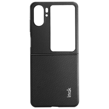 Carcasa para Oppo Find N2 Flip Polipiel Rígida Fibra de Carbono Imak Ruiyi Negro