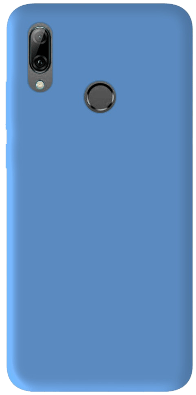 Coque silicone unie compatible Mat Bleu Huawei P Smart 2019