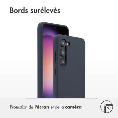 Accezz Coque Liquid Silicone pour Samsung Galaxy S23 - Bleu foncé