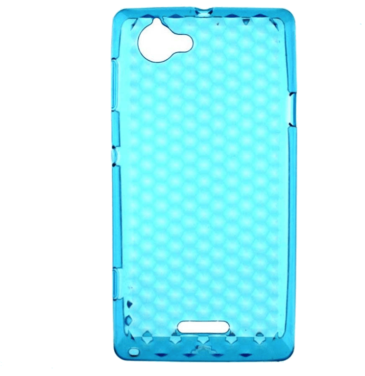 Coque silicone unie compatible Givré Bleu Turquoise Sony Xperia L