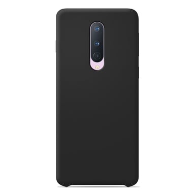 Coque silicone unie Soft Touch Noir compatible OnePlus 8