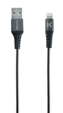 Câble Lightning® certifié MFi Apple vers USB charge/sync en acier inoxydable ultra solide (1M), Gris Sidéral