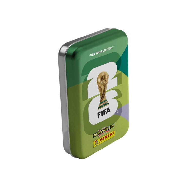 Boîte métal poche Panini FIFA World Cup 2026 Adrenalyn XL 3 pochettes 24 cartes multicolore - Neuf