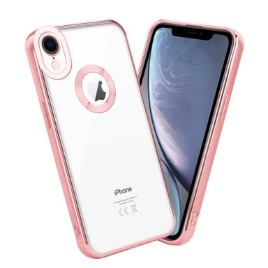 Coque pour Apple iPhone XR en Transparent - Rose Housse de protection Étui en silicone TPU flexible avec application Chrome