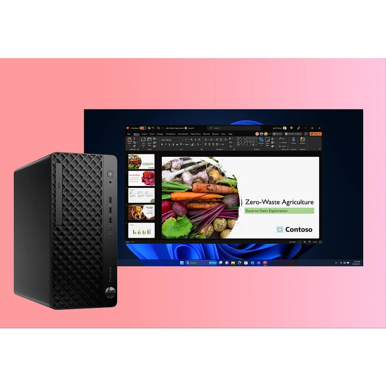 HP ProDesk 4 G1i AI Tour Core Ultra 5 225 / jusqu'à 4.9 GHz RAM 8 Go SSD NVMe Intel Graphics Gigabit Ethernet Bluetooth 5.3 IEEE 802.11ax Wi Fi 6 Win 11 Pro moniteur : aucun clavier : França Neuf - vue 2