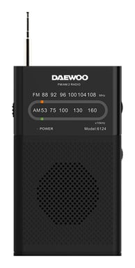 Daewoo DW1027 radio Portátil Analógica Negro