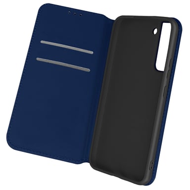Funda Samsung Galaxy S22 Tarjetero Soporte Vídeo Azul
