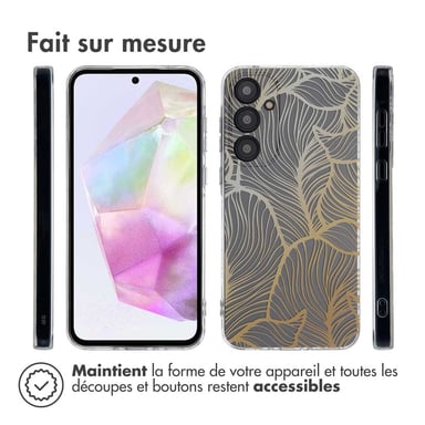 imoshion Coque Design pour Samsung Galaxy A35 - Golden Leaves